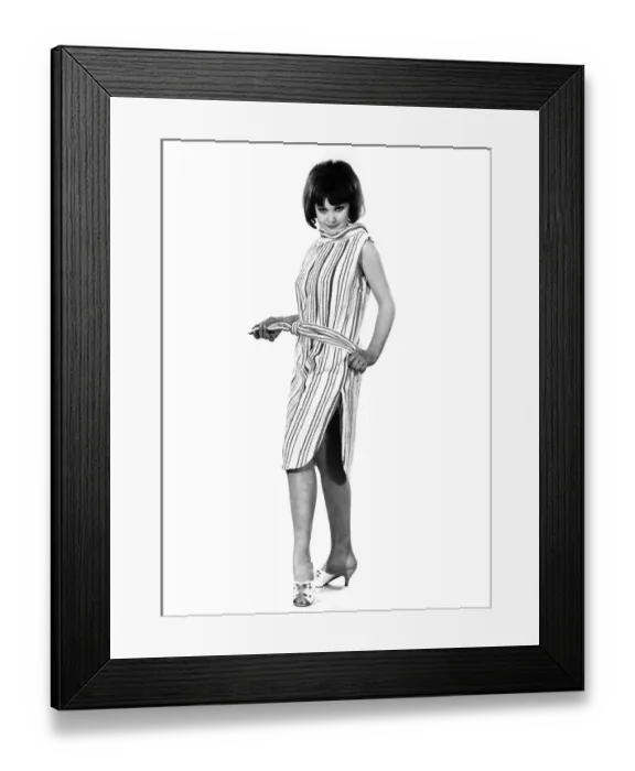 Framed Print : Reveille fashions 1963: Debbie Attwood. August 1963 P007687 Framed Print : Reveille fashions 1963: Debbie Attwood. August 1963 P007687