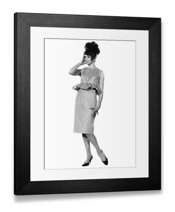 Framed Print : Reveille Fashions: Meriel Weston. April 1963 P007641 Framed Print : Reveille Fashions: Meriel Weston. April 1963 P007641