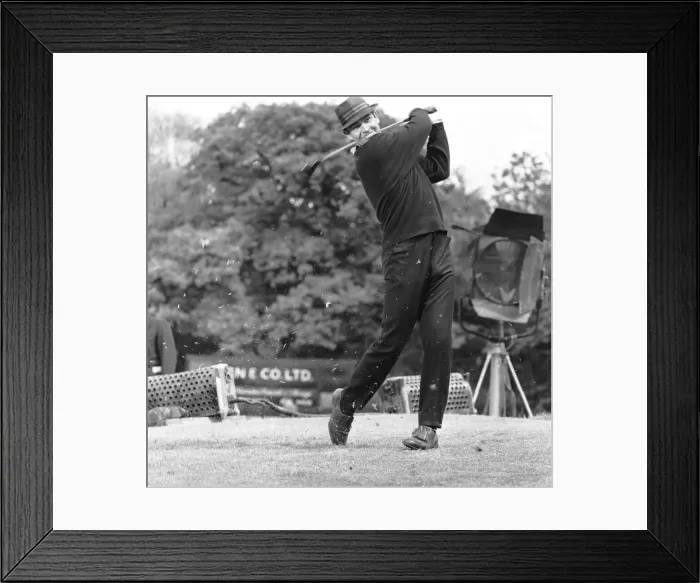 Framed Print : Filming the golf scene for Goldfinger'at Stoke Park golf course near Stoke