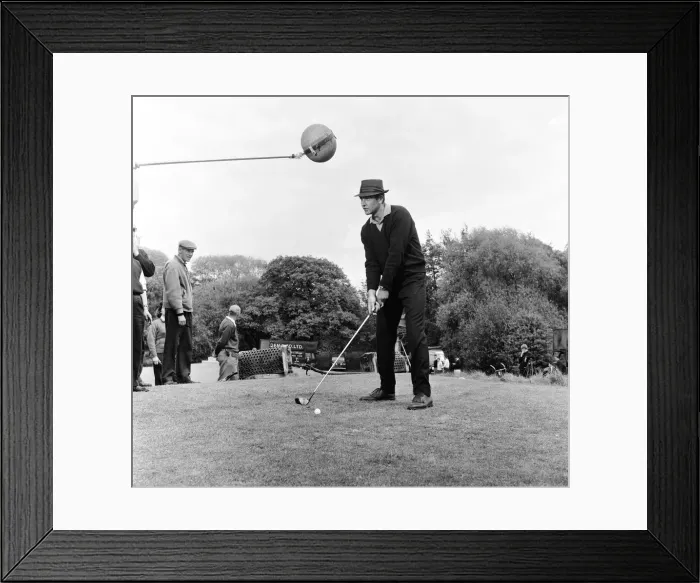 Framed Print : Filming the golf scene for Goldfinger'at Stoke Park golf course near Stoke Framed Print : Filming the golf scene for Goldfinger'at Stoke Park golf course near Stoke