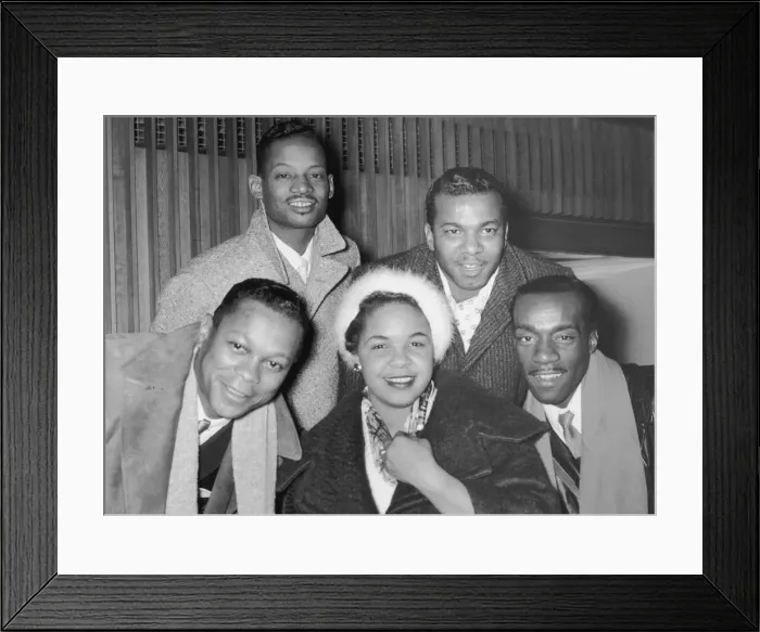 Framed Print : American rock and roll group The Platters consisting of Back row left to right Framed Print : American rock and roll group The Platters consisting of Back row left to right