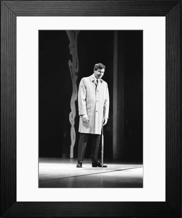 Framed Print : American comedian Jerry Lewis performs on stage during rehearsals for the Royal Variery