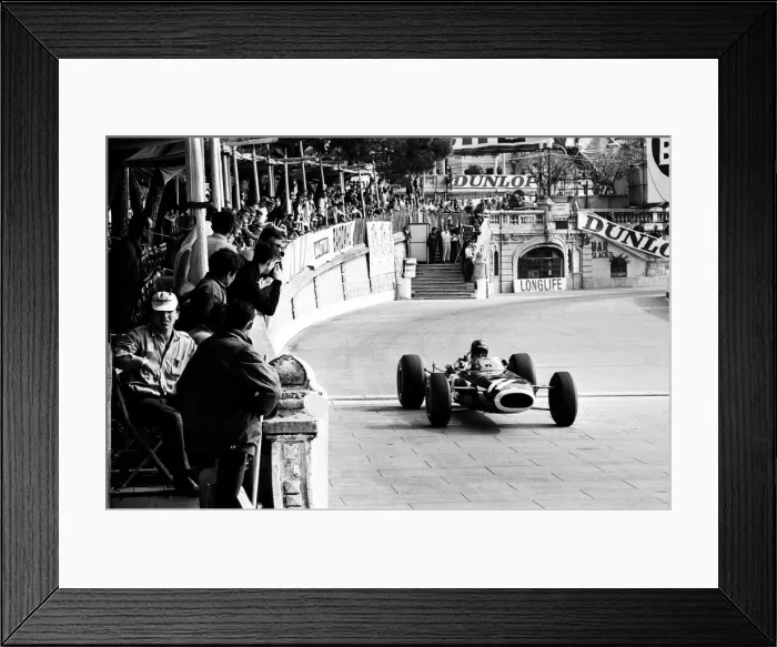 Framed Print : Monaco Grand Prix practice 1966. Graham Hill out on the circuit. 22nd May 1966 Framed Print : Monaco Grand Prix practice 1966. Graham Hill out on the circuit. 22nd May 1966