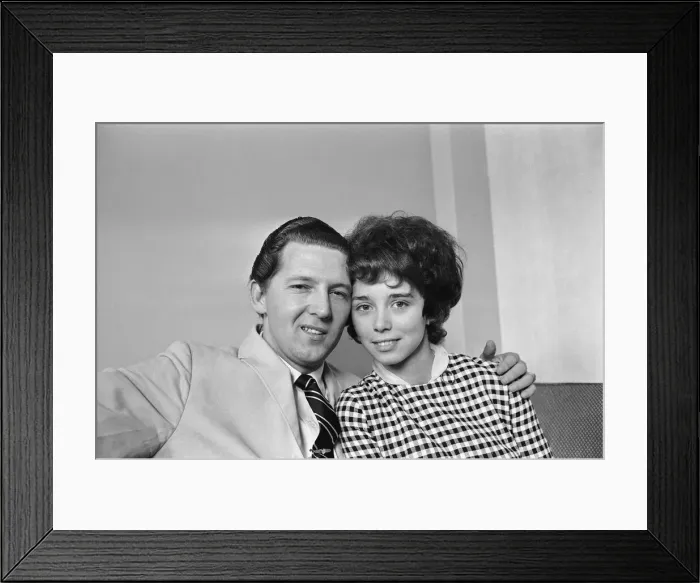Framed Print : American rock and roll singer Jerry Lee Lewis with his third wife Myra who he married Framed Print : American rock and roll singer Jerry Lee Lewis with his third wife Myra who he married