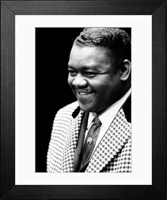 Framed Print : American rock and roll star Fats Domino at the piano on the stage of the Saville Theatre Framed Print : American rock and roll star Fats Domino at the piano on the stage of the Saville Theatre
