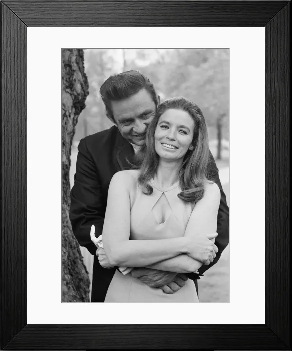 Framed Print : American country singer Johnny Cash with his wife June Carter photographed in a London Framed Print : American country singer Johnny Cash with his wife June Carter photographed in a London