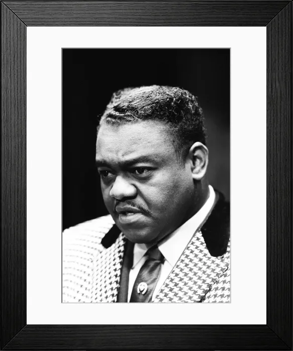 Framed Print : American rock and roll star Fats Domino at the piano on the stage of the Saville Theatre Framed Print : American rock and roll star Fats Domino at the piano on the stage of the Saville Theatre