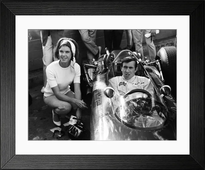 Framed Print : Monaco Grand Prix practice 1966. 22nd May 1966. Jackie Stewart sitting in his Framed Print : Monaco Grand Prix practice 1966. 22nd May 1966. Jackie Stewart sitting in his