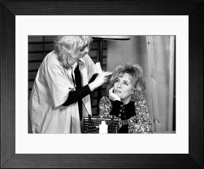 Framed Print : Thats life. Returns to B. B. C. 1. Esther Rantzen is prepared by a make-up girl Framed Print : Thats life. Returns to B. B. C. 1. Esther Rantzen is prepared by a make-up girl