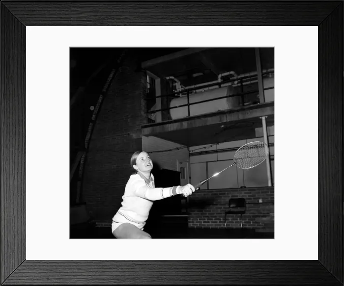 Framed Print : Badminton. Champion. Gillian Gilks. March 1975 75-01482-001 Framed Print : Badminton. Champion. Gillian Gilks. March 1975 75-01482-001