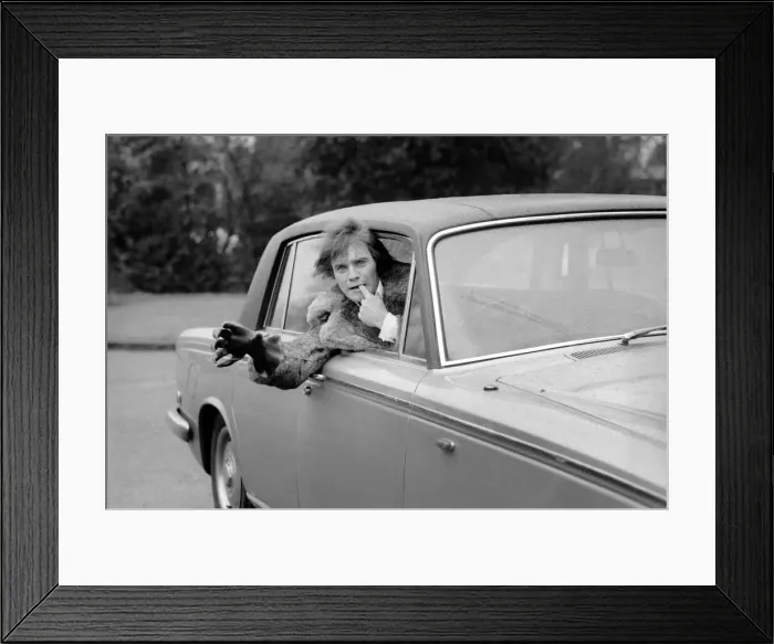 Framed Print : Humour: Comedy: Car: Comedian Freddie Starr. March 1975 75-01555-009 Framed Print : Humour: Comedy: Car: Comedian Freddie Starr. March 1975 75-01555-009