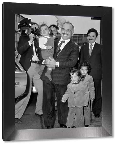 L. A. P. King Hussein of Jordan and children. April 1977 77-02171-001
