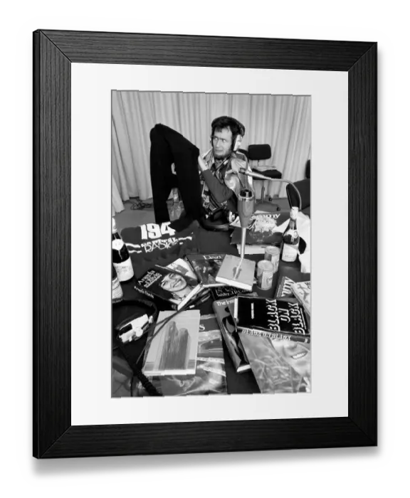 Framed Print : Kenny Everett and girl Jenny Stevens. March 1975 75-01674-002 Framed Print : Kenny Everett and girl Jenny Stevens. March 1975 75-01674-002