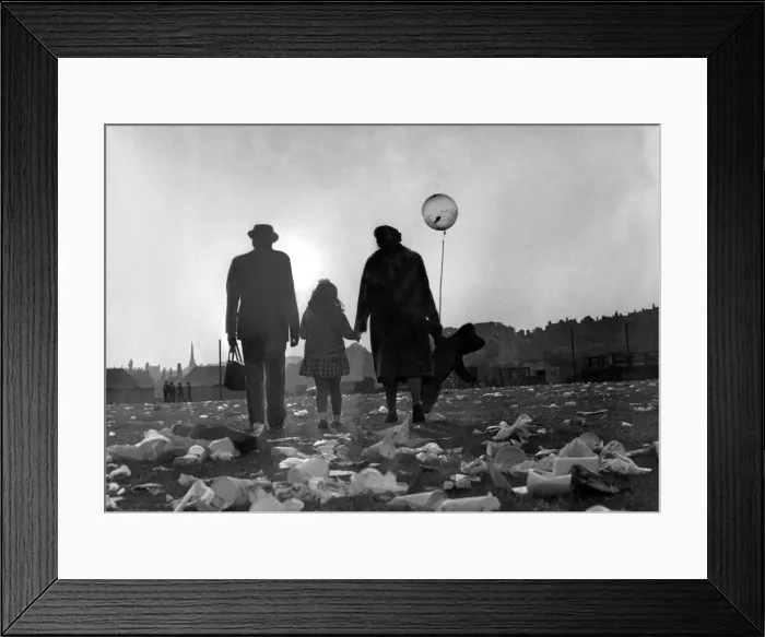 Framed Print : Durham Miners Gala - The partys over - a family make their way home after the gala