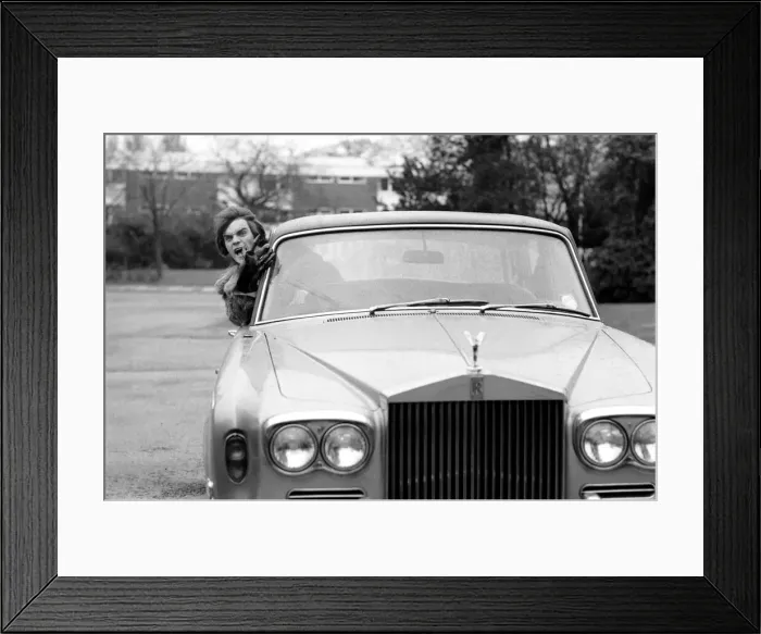 Framed Print : Humour: Comedy: Car: Comedian Freddie Starr. March 1975 75-01555-003 Framed Print : Humour: Comedy: Car: Comedian Freddie Starr. March 1975 75-01555-003
