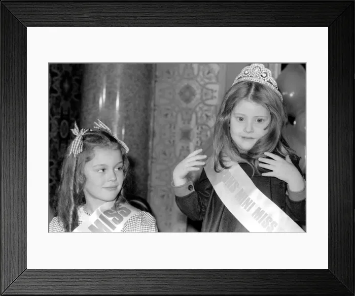 Framed Print : Children: Cute: Competitions: Tiny Tots Line Up For Mini Miss U. K Framed Print : Children: Cute: Competitions: Tiny Tots Line Up For Mini Miss U. K