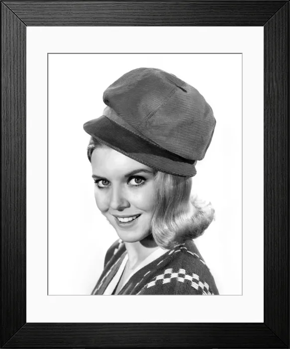 Framed Print : Reveille Fashions: Maureen Walker. modeling a corduroy hat August 1964 P007600 Framed Print : Reveille Fashions: Maureen Walker. modeling a corduroy hat August 1964 P007600