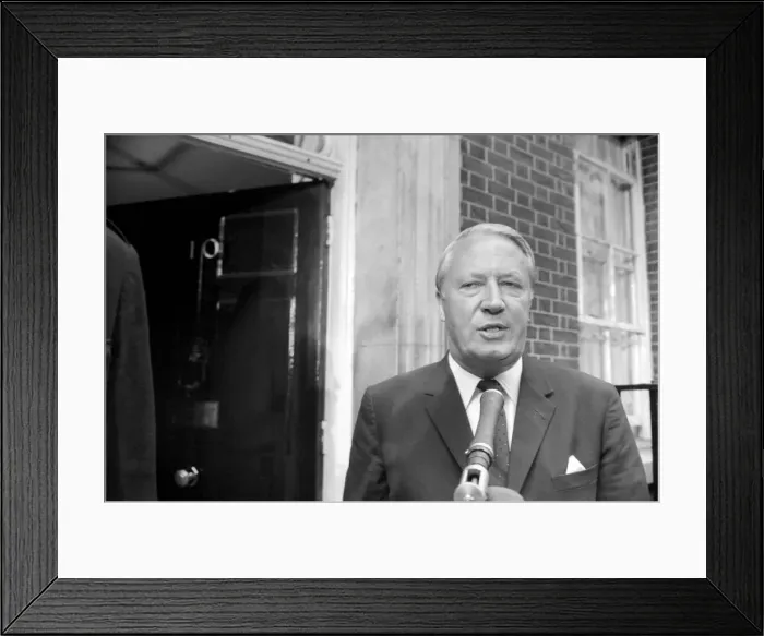 Framed Print : Ted Heath arrives at no 10. The new Prime Minister arriving at No 10 Downing Street for Framed Print : Ted Heath arrives at no 10. The new Prime Minister arriving at No 10 Downing Street for