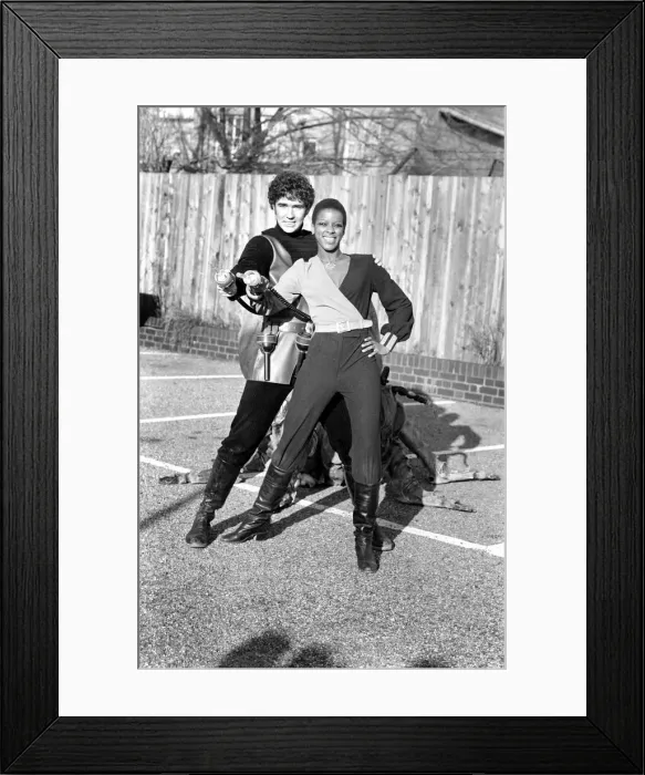Framed Print : Josette Simon and Steven Pacey join the cast of Blakes Seven Framed Print : Josette Simon and Steven Pacey join the cast of Blakes Seven