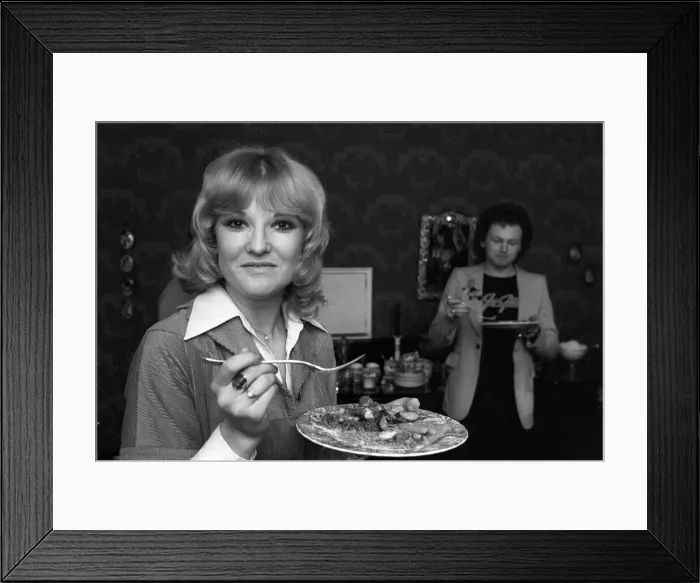 Framed Print : Actress Lyn Paul and composer Mike Batt seen here at the home of Sonia Allison the Daily Framed Print : Actress Lyn Paul and composer Mike Batt seen here at the home of Sonia Allison the Daily