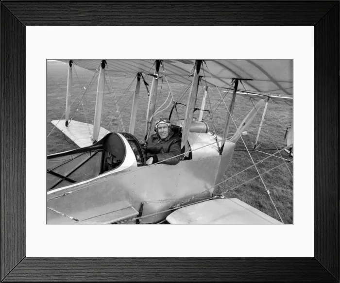 Framed Print : Test flying 1915 style with Neil Williamson. White Waltham airfield sliped back 60 years Framed Print : Test flying 1915 style with Neil Williamson. White Waltham airfield sliped back 60 years