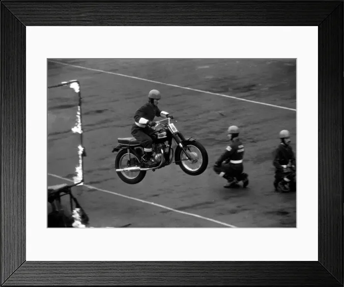 Framed Print : Action. Motorsport. I. O. M. TT. Races. Royal Marines Motor Cycle Display Squad Framed Print : Action. Motorsport. I. O. M. TT. Races. Royal Marines Motor Cycle Display Squad