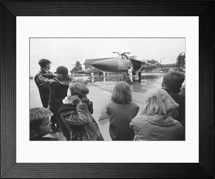 Framed Print : Two U. S. A. F F111 aircraft fly into U. S. A. F, Heyford. Colonel G Framed Print : Two U. S. A. F F111 aircraft fly into U. S. A. F, Heyford. Colonel G