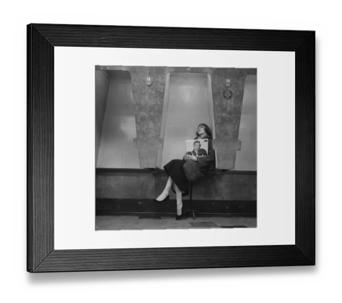 Framed Print : A day in the life of a Gramophone shop in the West End of London. 20th January 1958