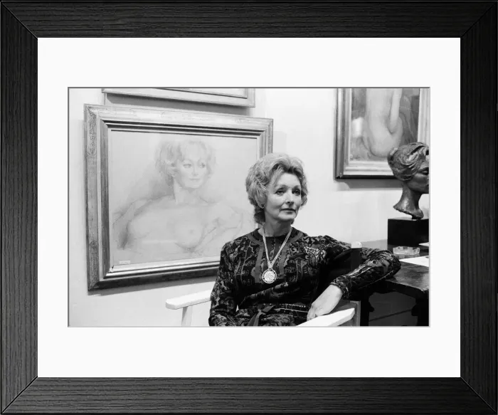 Framed Print : Distinguished british women pictured with their own portraits by Zsuzsi Roboz for Framed Print : Distinguished british women pictured with their own portraits by Zsuzsi Roboz for