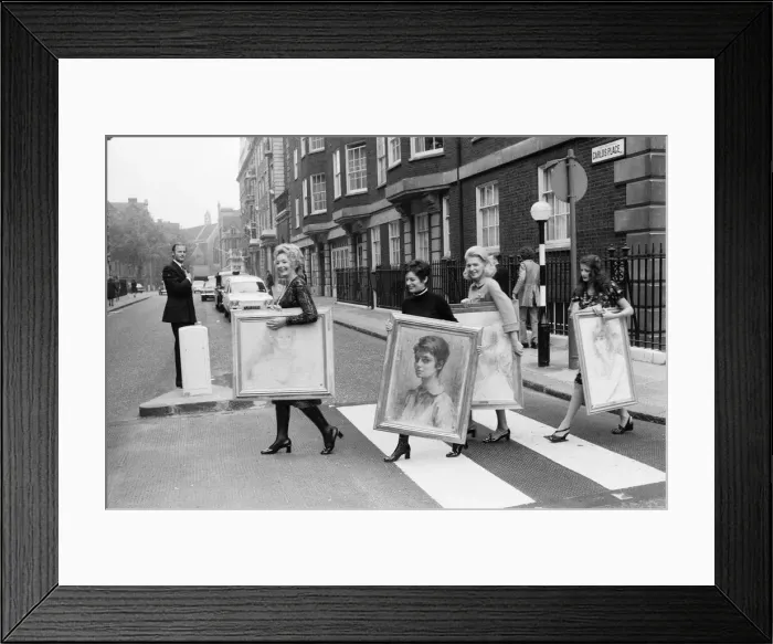 Framed Print : Distinguished british women pictured with their own portraits by Zsuzsi Roboz for Framed Print : Distinguished british women pictured with their own portraits by Zsuzsi Roboz for
