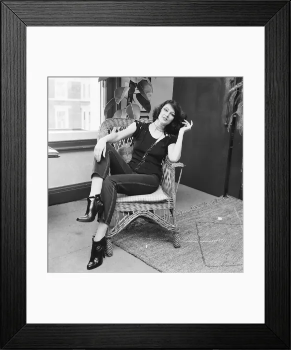 Framed Print : Caroline Coon pictured at home November 1976 Caroline Coon is a politically Framed Print : Caroline Coon pictured at home November 1976 Caroline Coon is a politically