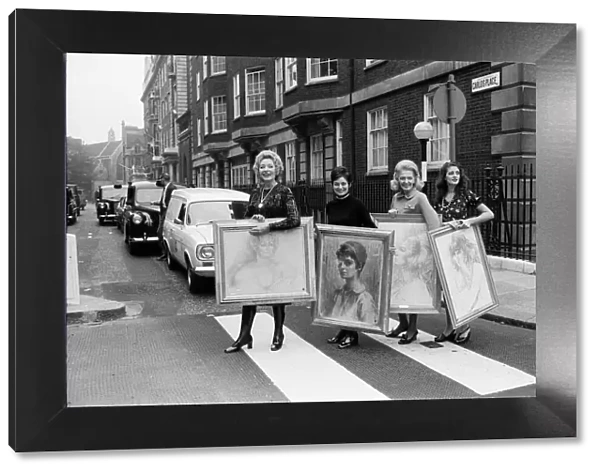 Distinguished british women pictured with their own portraits by Zsuzsi Roboz for