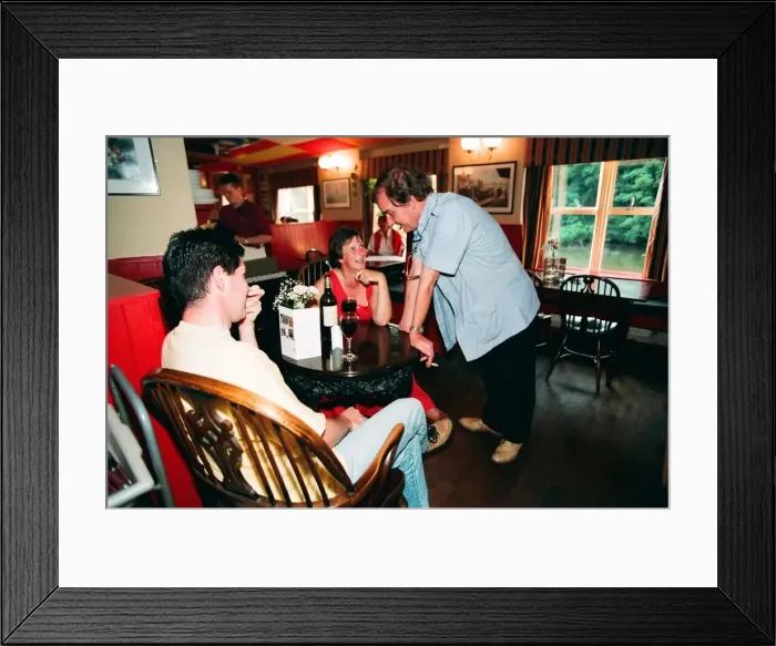 Framed Print : Keith Floyd - A Day in The Life Feature, August 1994. Pictures taken at his Framed Print : Keith Floyd - A Day in The Life Feature, August 1994. Pictures taken at his
