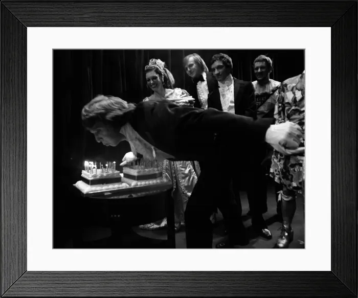 Framed Print : Tommy Steele 1975 blowing out candles on cake Framed Print : Tommy Steele 1975 blowing out candles on cake