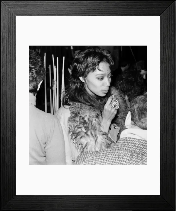 Framed Print : Att the filming of the Rolling Stones Rock n Roll Circus model Donyale Luna who Framed Print : Att the filming of the Rolling Stones Rock n Roll Circus model Donyale Luna who