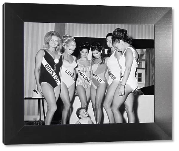 Miss UK and baby of the year 1967. Jennifer Lewis and other contestants