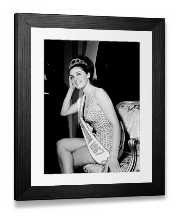 Framed Print : Miss UK 1967. Jennifer Lewis. 22nd August 1967