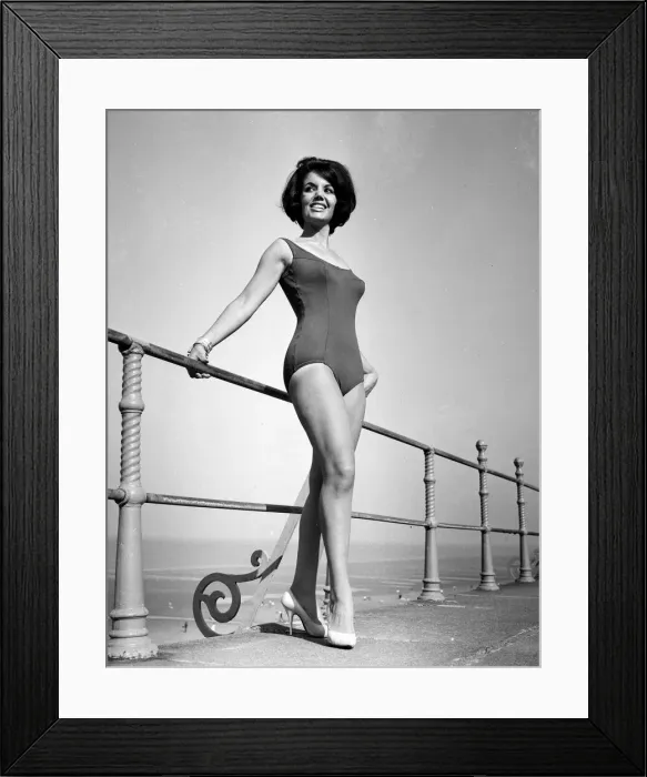 Framed Print : Miss UK finalist 1964, Luisa Debaisa Gibbins, pictured on Blackpools Golden Mile Framed Print : Miss UK finalist 1964, Luisa Debaisa Gibbins, pictured on Blackpools Golden Mile