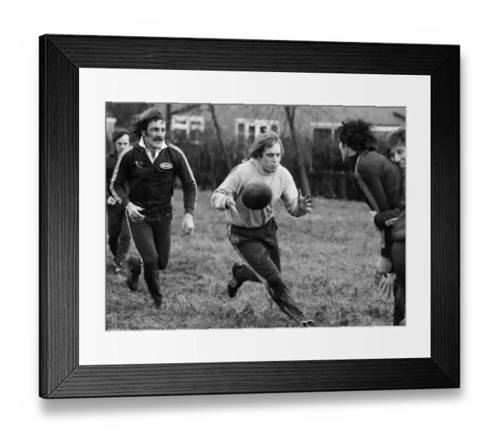 Framed Print : Tony Neary, England rugby player, training with the England rugby team Framed Print : Tony Neary, England rugby player, training with the England rugby team