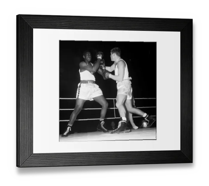 Framed Print : Action from the England v USA Amateur Boxing contest at Wembley 2nd November 1961