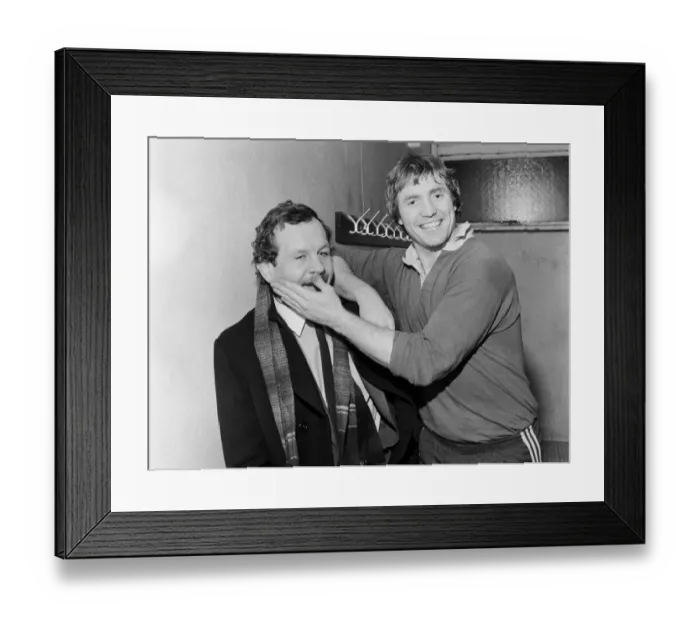 Framed Print : New England Captain, Steve Smith with Bill Beaumont at Stourbridge Rugby Club