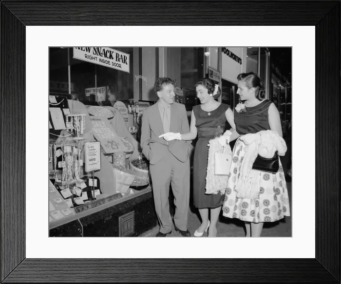 Framed Print : Keith Waterhouse Daily Mirror Newspaper Columnist, spends an evening in Times Square New Framed Print : Keith Waterhouse Daily Mirror Newspaper Columnist, spends an evening in Times Square New