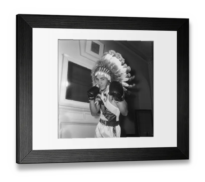 Framed Print : American boxer Jimmy Caldwell who is in London for the Amateur boxing match between