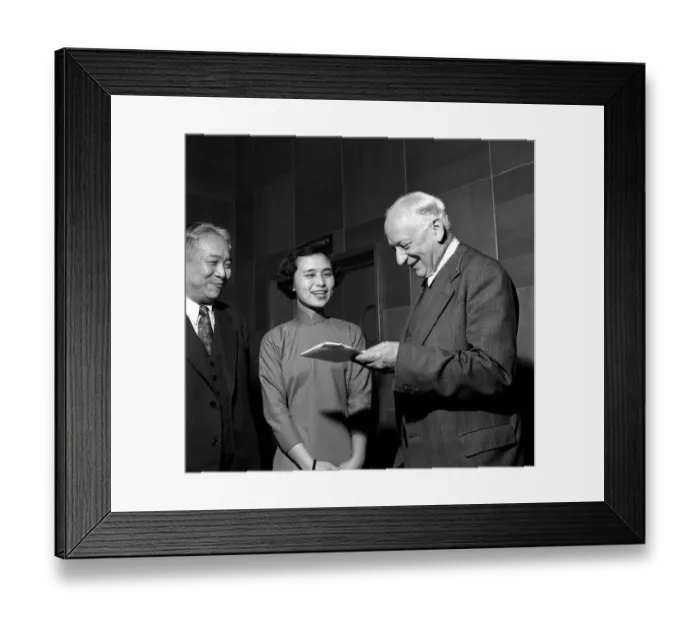 Framed Print : Sir Hugh Beaver October 1957 Chinese Trade Mission in London hoping to promote more