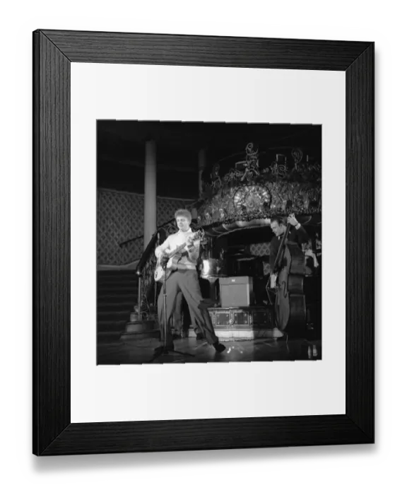 Framed Print : Tommy Steele on stage 1957