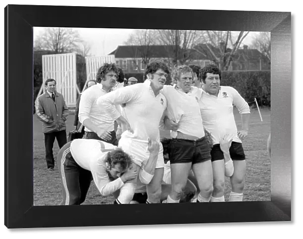 Rugby: England Training at Roehampton. March 1978 78-1364-008