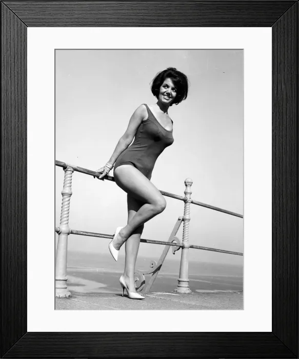 Framed Print : Miss UK finalist 1964, Luisa Debaisa Gibbins, pictured on Blackpools Golden Mile