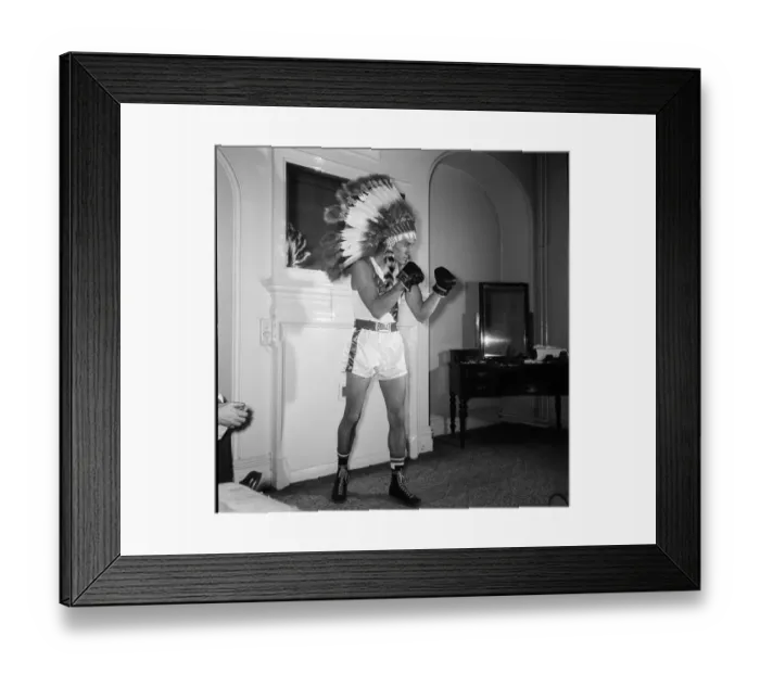 Framed Print : American boxer Jimmy Caldwell who is in London for the Amateur boxing match between