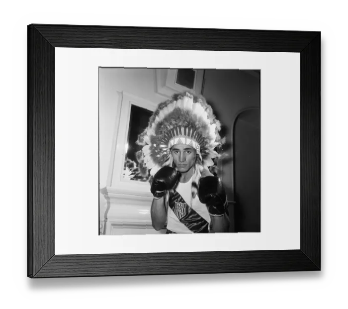 Framed Print : American boxer Jimmy Caldwell who is in London for the Amateur boxing match between