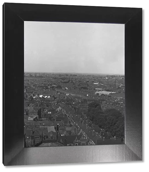 View of Coventry rooftops looking towards Stoke as seen from the Cathedral spire